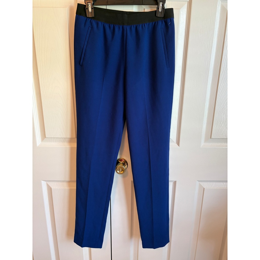 BCBGMAXAZRIA Royal Blue Elastic Waist Dress Pants Trousers Small